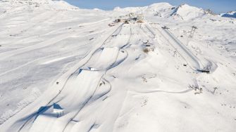 LAAX Snowpark am Crap Sogn Gion. Pic Ruggli